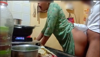 Fucks the Woman from Behind in the Kitchen